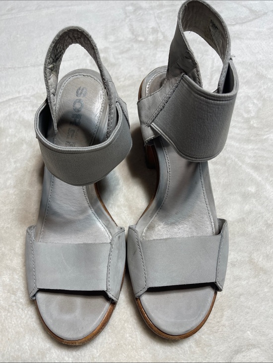 Sorel Shoes - Sorel Gray Elastic Slingback Sandals Size 7.5